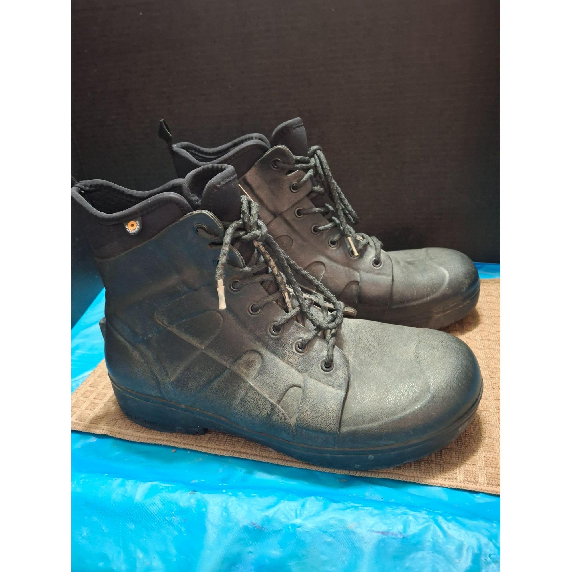 Bogs Mens Turf Stomper Size 13 Black Work Boots - Etsy display picture 1
