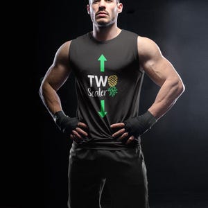 Two Seater Threesome Graphic Muscle Shirt - NSFW Suggestive Tank | Swinger Lifestyle Top