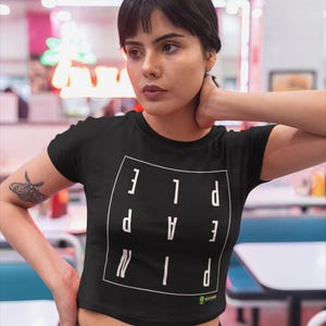 Pineapple Upside-Down Squared Swinger Party Crop Top, Swinger Lifestyle Apparel, NSFW Suggestive Bold Tee