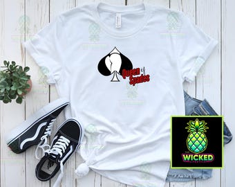 Hotwife Swinger Graphic T-Shirt | Black Spade Swinger Lifestyle Tee for Hot Wife | Queen of Spades Shirt for Vixen | QOS Shirt for Lifestyle