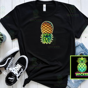 Schattig ondersteboven ananas, swingerkleding, swinger lifestyle shirt, swinger shirt, swinger cadeau, shirt swinger feest, swinger aanwezig