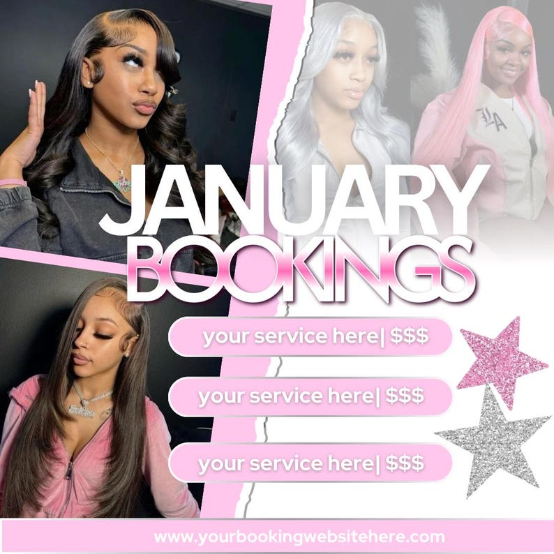 Editable January Bookings Flyer | Now Booking Flyer | December ...