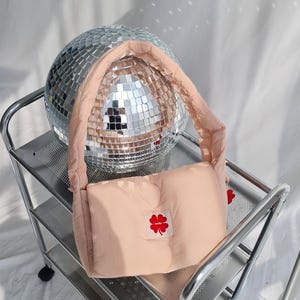 Luella - Anonimite in Blush Pink | shoulder bag puffer puffy bag