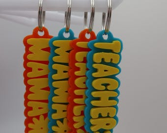 chaveiro de enfermeira/professora/mãe, presente para professora, presente para mãe, presente para colega de trabalho, presente barato para amiga, presente fofo e único para ela