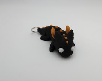 Chaveiro de bebê dragão articulado impresso em 3D ~ 3" de comprimento
