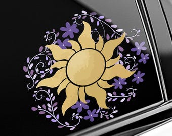 Rapunzel Sun Peeker Sticker – Tangled Disney Princess Vinyl Decal, Cute Waterproof Car Window Sticker, Laptop & Bottle Decor OHV114