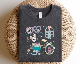 Retro bow Elephant And Piggie Baby Shirt, Elephant And Piggie Friends Shirt, WDW Girls Trip Birthday Girl Shirt UNWJ28