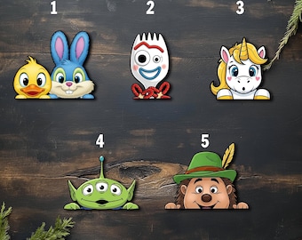 Sidekick Toy Story Peeker Peeking Car Window Decals - Bumper Waterproof Stickers - Woody & Buzz - Pack Stickers UNZISK09