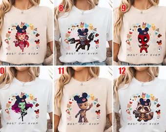 Disney Ear Best Day Ever Super Hero Shirt, Disney Avengers Epcot Shirt, Hulk, Spiderman, Groot Shirt UNZ308