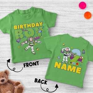 Lightyear Birthday Boy Shirt, Buzz Lightyear Birthday Tee, Toy Story Party, Lightyear Birthday Kids Gift, Custom Buzz Birthday Shirt AYCF12 immagine 7