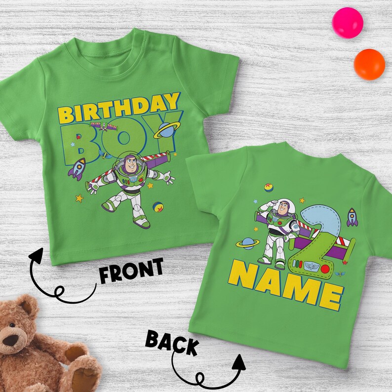 Lightyear Birthday Boy Shirt, Buzz Lightyear Birthday Tee, Toy Story Party, Lightyear Birthday Kids Gift, Custom Buzz Birthday Shirt AYCF12 immagine 7
