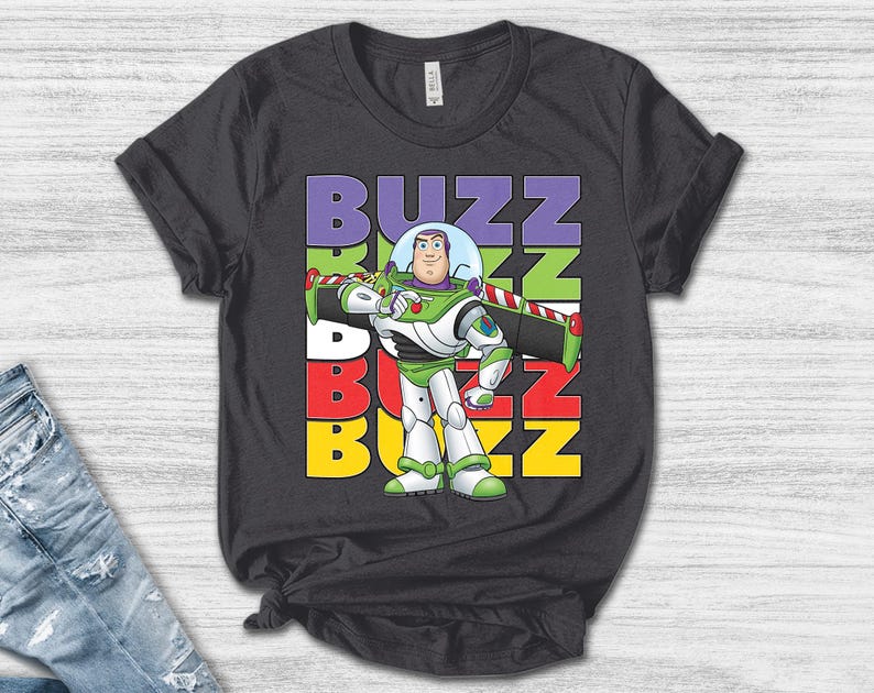 Camiseta de Buzz Lightyear, Camiseta de Toy Story de Disney, Camiseta de Buzz de Toy Story, Camiseta de Disney Friends, Camiseta "Hasta el infinito y más allá" AYCF11 imagen 14