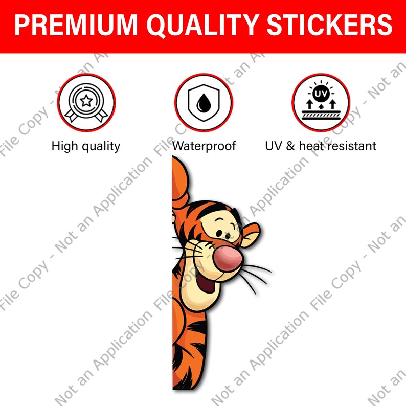 Tiger Peeker Peeking Car Window Decal - Bumper Waterproof Vinyl Sticker ...
