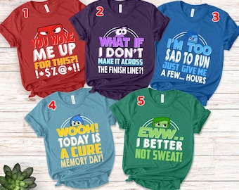 Pixar Inside Out Disney Running Shirt, RunDisney Costume, Disney Family Shirts, Disney World Group Shirts, Disneyland Team Shirts SJZL18