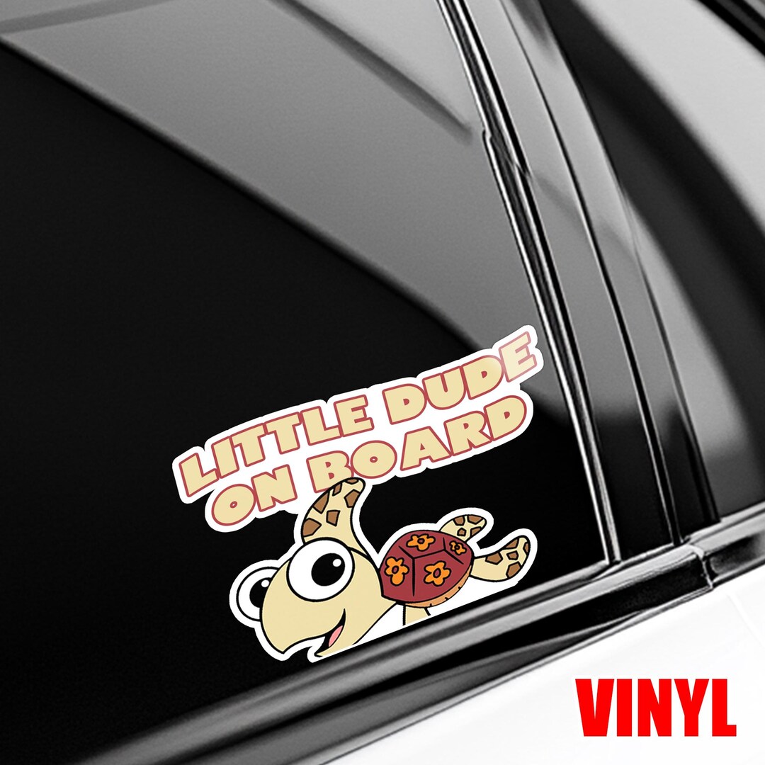 Little Dude on Board Car Sticker, Family Baby Shower Mom to Be Gift ...