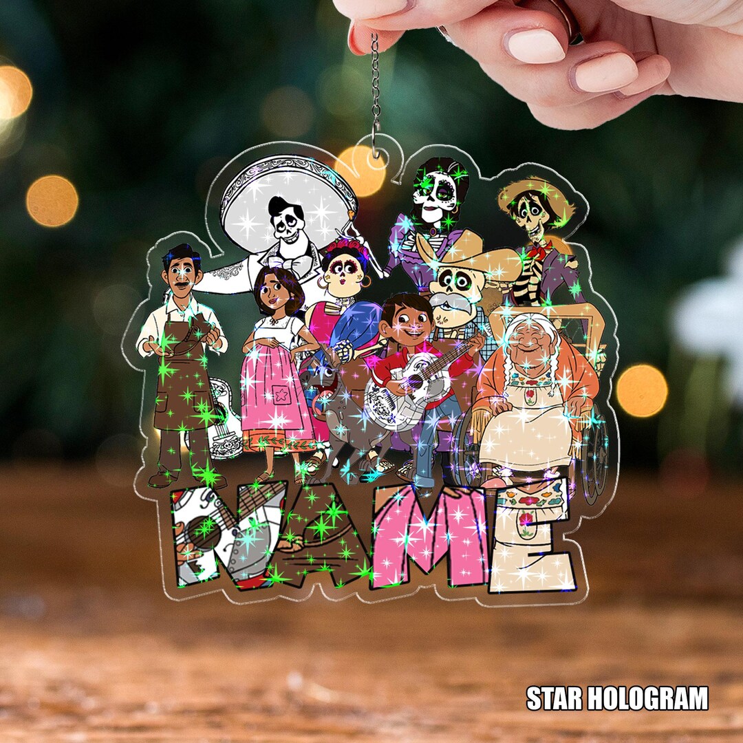 Personalized Disney Pixar Coco Musical Christmas Ornament, Custom Name