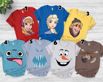 Frozen Friends Inspired Shirt, Frozen Costume Shirt, Disney Costume Shirt, Halloween Cosplay Costume Tee UM2B07