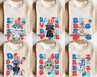 4th Of July Star Wars Shirt, Disney Fourth Of July Star Wars Shirt, Family Fourth Of July, Star Wars Character 4th Of July Shirt UNYC29