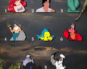 Little Mermaid Peeker Sticker – Ariel Disney Princess Vinyl Decal, Cute Waterproof Car Window Sticker, Laptop & Bottle Decor OHV113