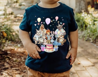 Personalized Name Age Zootopia 2 Birthday Shirt, Disney Judy Hopps Nick Wilde Gary De'Snake Birthday Present Gift AXLC16