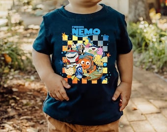 Finding Nemo Checkered Shirt, Disney Nemo And Friends Shirt, Pixar Nemo Matching Shirt, Nemo Fish Kids Shirt AYA432