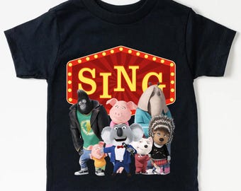 Custom Sing Movie Birthday Shirt, Sing Pig Birthday Shirt, Sing Family Shirt, Sing Party Shirt, Birthday Boy And Girl, Kids T-shirt SLW406