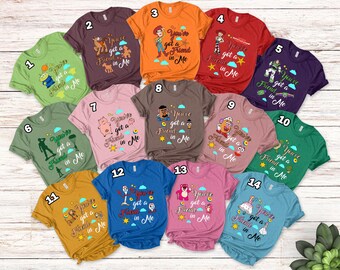 Toy Story You've Got A Friend In Me Shirt, Disney Characters Group Shirt, Buzz Lightyear, Jessie, Woody, Aliens SJZL04