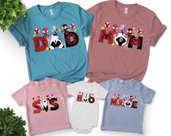 Personalized Spidey And His Amazing Friends Character Shirt, Custom Name Shirt, Disneyland Family Matching Tee, Birthday Theme SKZS09