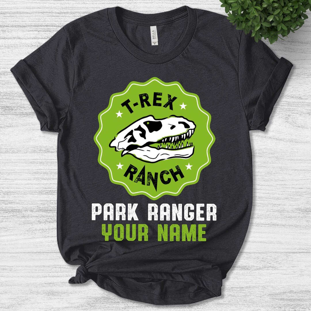 T-rex Ranch Park Ranger Shirt, Custom Name T-rex Ranch Park Ranger ...