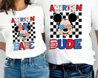 Mickey and Friends America Dude 4th Of July Shirt, Mickey Friends, Patriotic Memorial Day, Disney 4th of July Shirt, 4th July Shirt UNY415