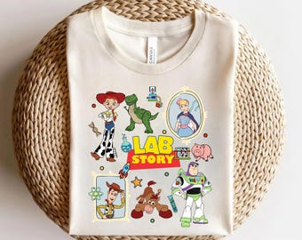 Toy Story Lab Week Shirt, Lab Story Woody Buzz Jessie Tee, Funny Science STEM Gift, Researcher Technician Coworker T-Shirt AXLJ04