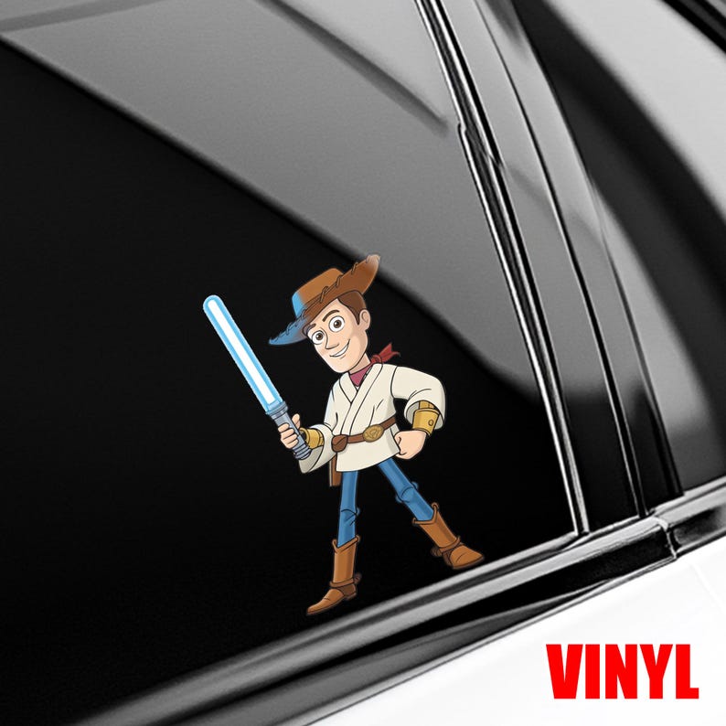 Pegatina de Peeker de Disney Toy Story Star Wars Galaxy's Edge Que la Fuerza te acompañe, pegatina de cosplay de Woody Jessie Lightyear de Star Wars UOWA11 imagen 5