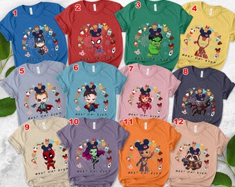 Disney Ear Best Day Ever Super Hero Shirt, Disney Avengers Epcot Shirt, Hulk, Spiderman, Groot Shirt UNZ308
