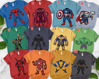 Avengers Halloween Matching shirt, Disneyland Pumpkin Shirt, Disney World Shirt, Hulk, Captain America, Spiderman shirt UN1F05