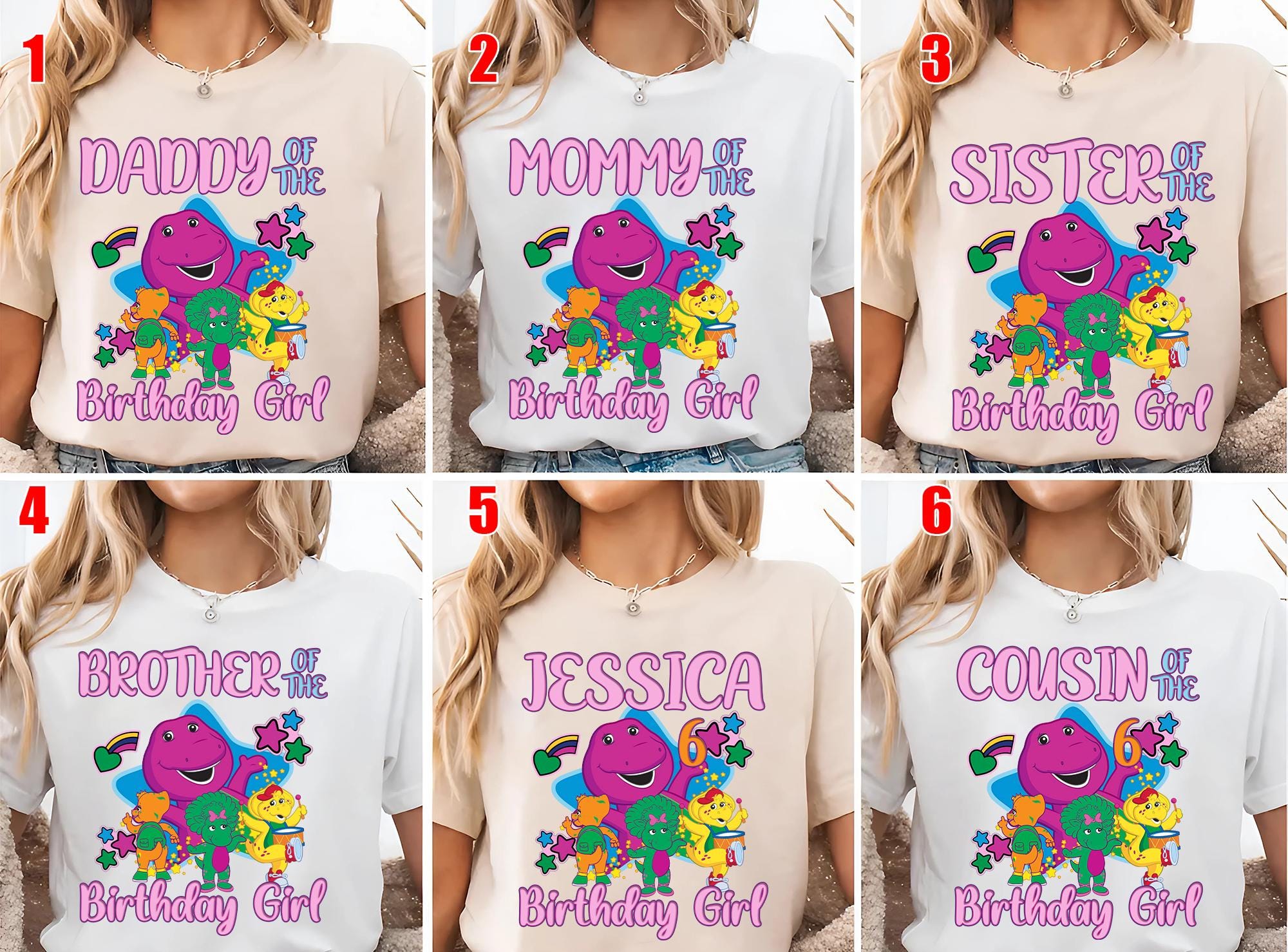 Personalized Barney And Friends Birthday ShirtBarney And Friends Birthday ShirtBarney Birthday Matching ShirtBarney Birthday Shirt SLWF06