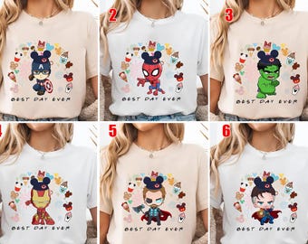 Disney Ear Best Day Ever Super Hero Shirt, Disney Avengers Epcot Shirt, Hulk, Spiderman, Groot Shirt UNZ308