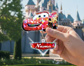 Porta credencial retráctil de Cars, Rayo McQueen, Luigi, Doc Hudson y Sally, con clip holográfico, ideal para enfermeras (SBRL2C07-4).