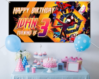 Spidey And His Amazing Friends Birthday Banner, Spidey Personalized Birthday Backdrop, Personalized Banner, Customized Banner SLUO27