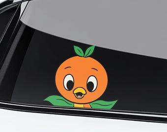 Orange Bird Peeker Sticker – Disney Orange Bird Peeking Vinyl Decal – Waterproof Citrus Car & Laptop Sticker Epcot OHU411-1