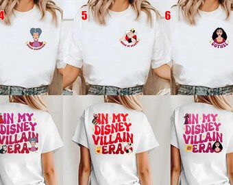 In My Disney Villains Era Shirt, Bad Witches Villains Shirt, Maleficent Evil Queen Ursula Cruella, Disneyland Girls Trip Shirt SLXX08