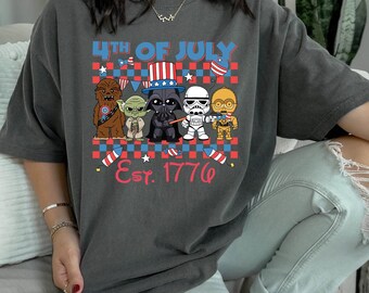 4th Of July Star Wars Shirt, Disney Fourth Of July Star Wars Shirt, Family Fourth Of July, Star Wars Character 4th Of July Shirt UNYC30