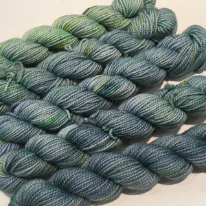 BLUMIN Mini skein set 5x 20g super wash merino and nylon fingering sock weight yarn image 2