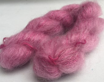 VISION 20g Super Kid Mohair/Mulberry Silk mix Lace Weight Yarn colour - Raseberry