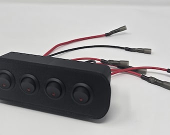 1999-2004 Ford F-250 F-350 Excursion Wstępnie okablowany 2/3 rozmiar Cubby Accessory Panel 4 przełączników