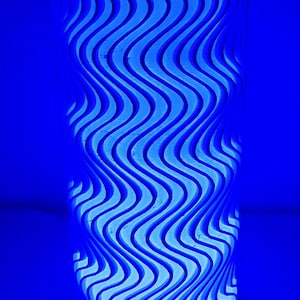 USB Powered - WAVY Bambu LED Desk Lamp Light - Remote Allows 16 Colors and Various Modes