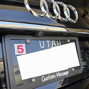 Personalized License Plate Frame for Vehicle Car Truck SUV - Custom Text