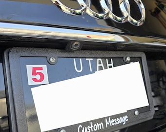 Marco de matrícula personalizado para coche, camión, SUV - Texto personalizado