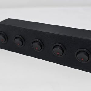 1999-2004 Ford F-250 F-350 F-450 F-550 / 2000-2005 Ford Excursion Accessory 5 Switch Panel - Dash Cup Holder Replacement - No Wiring/Switch