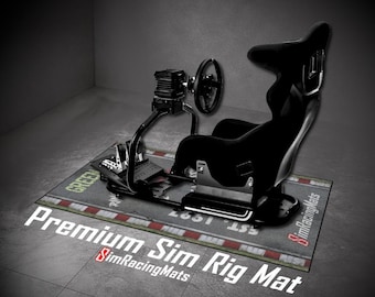 Sim Racing Rig Mat |  Nürburg Race Track | Custom Track Design | Anti Slip Floor Mat for Sim Racing Setup | Gaming Cockpit Mat