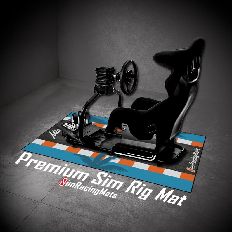 Sim Racing Rig Mat | Miami Grand Prix | Custom Track Design | Anti Slip ...